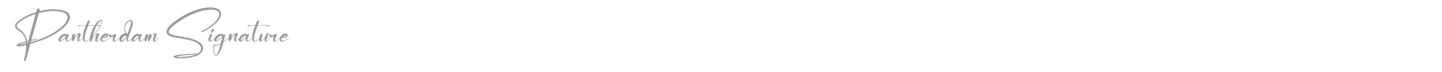 Pantherdam Signature font preview